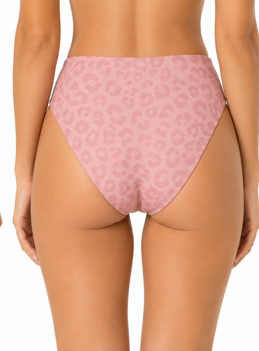 PilyQ Pink Leopard Print Bikini Bottoms NWT